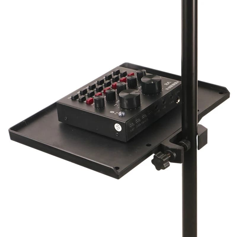 New New Microphone Stand Soundcard Tray Clip Holder For Live Tripod Bracket Mic Holder Accessories
