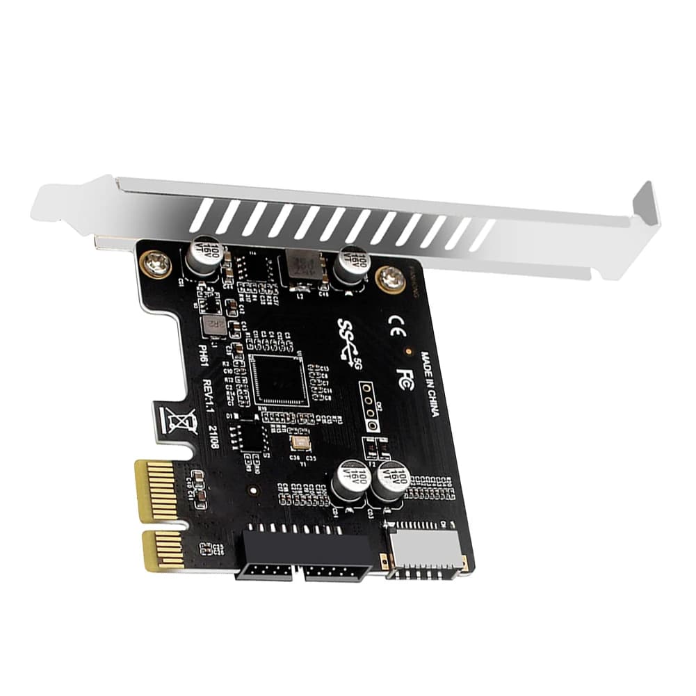 Adattatore per pannello frontale PC PCI-E a USB 3.0 Tipo C, scheda di espansione splitter hub da 19 pin PCI-E a USB 3.0