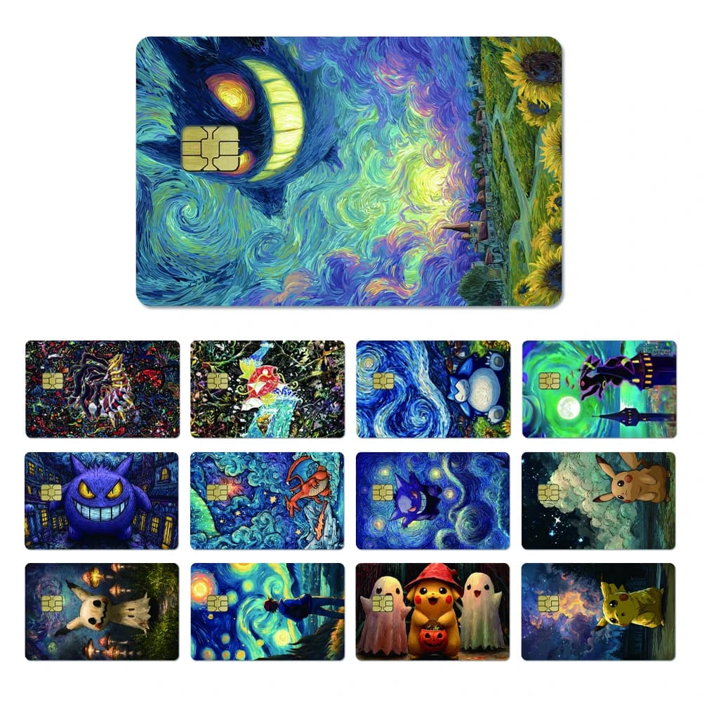 Animazione fai da te Kawaii PTCG Self-made 2.5D HD PVC opaco adesivo pellicola nastro pelle per carta di credito carta di debito adesivo impermeabile regalo