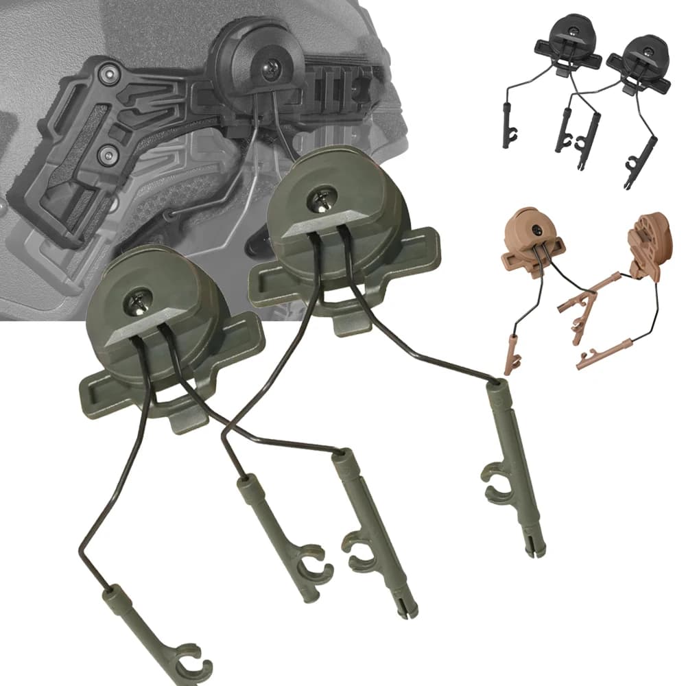 BOOIU Supporto per cuffie montato sulla testa da tiro Pistola ad aria compressa Pistola per paintball Supporto per cuffie adatto per accessori per casco Wendy
