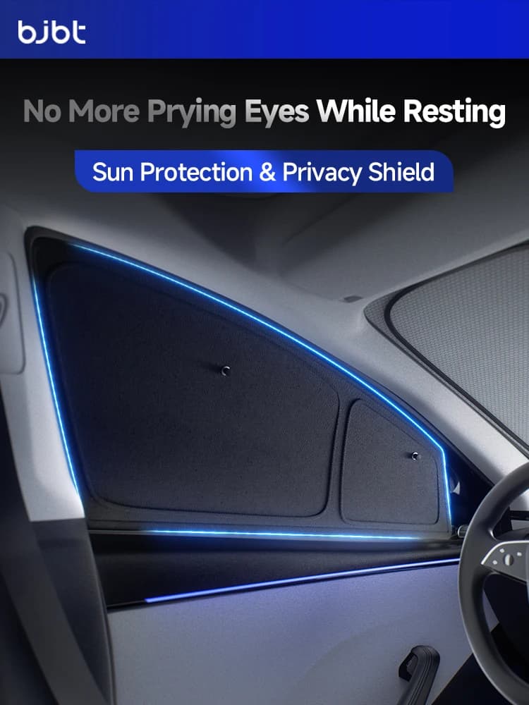 BJBT honeycomb for Tesla Model 3 Y Highland 2025 2026, solar protection and privacy for front windscreen and rear window