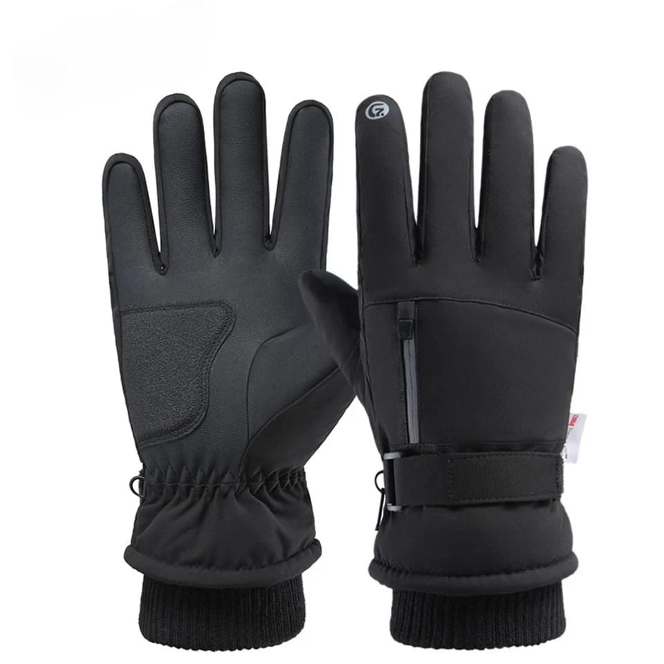 1 paio di guanti da sci allungano il polso, antivento, caldi, con cuscinetti per il palmo ispessiti, per pendolarismo, ciclismo, impermeabili, touch screen, unisex