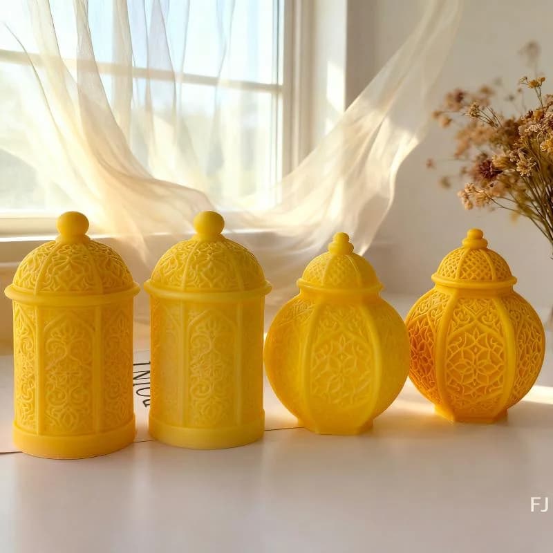 Stampo in Silicone per Cupola di Candele Fai-da-Te per Ramadan, Stampo per Candele Aromatiche Fatte a Mano, Stampo in Gesso e Resina, Accessori per Realizzazione Candele Ramadan