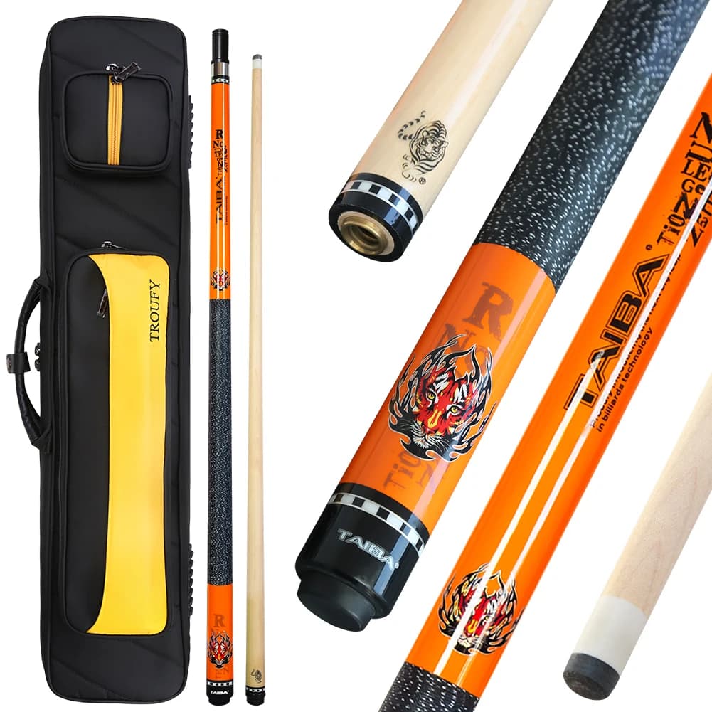Set Custodia per Stecca da Biliardo con Impugnatura Antiscivolo in Filo di Lino per Punte da 13mm/11.5mm, Accessori per Biliardo