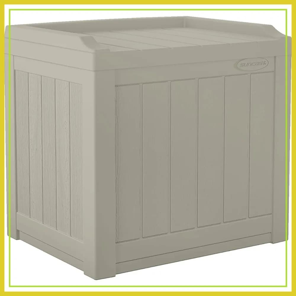 Contenitore da Esterno da 83 Litri con Seduta, Box Impermeabile per Patio e Terrazzo per Cuscini, Attrezzi e Asciugamani, Piscina, Giardino e Cortile