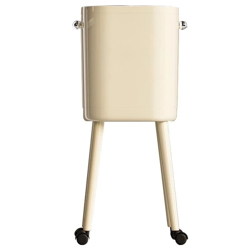 Slim Trash Can for Narrow Spaces, Press Open, Odor Sealed with Wheels