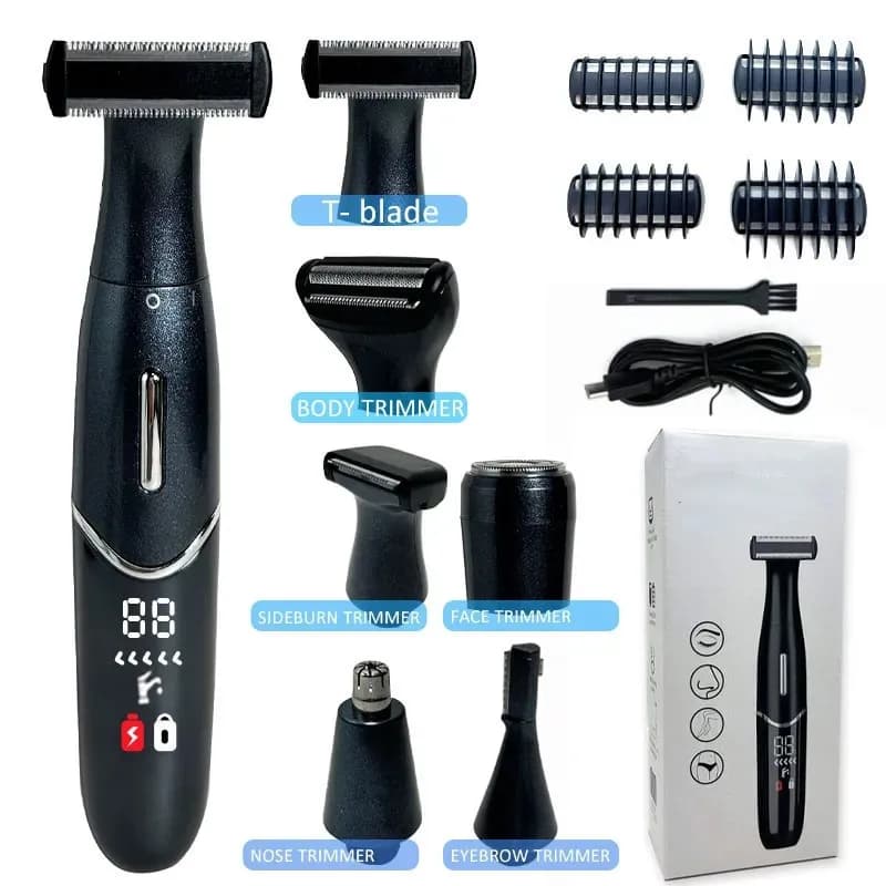Electric Razor 6in1 intimate areas Haircut Precision Razor Man Line Bikini Sensitive Razor Balls Eggs Pubic Hair Shaving Trimmer