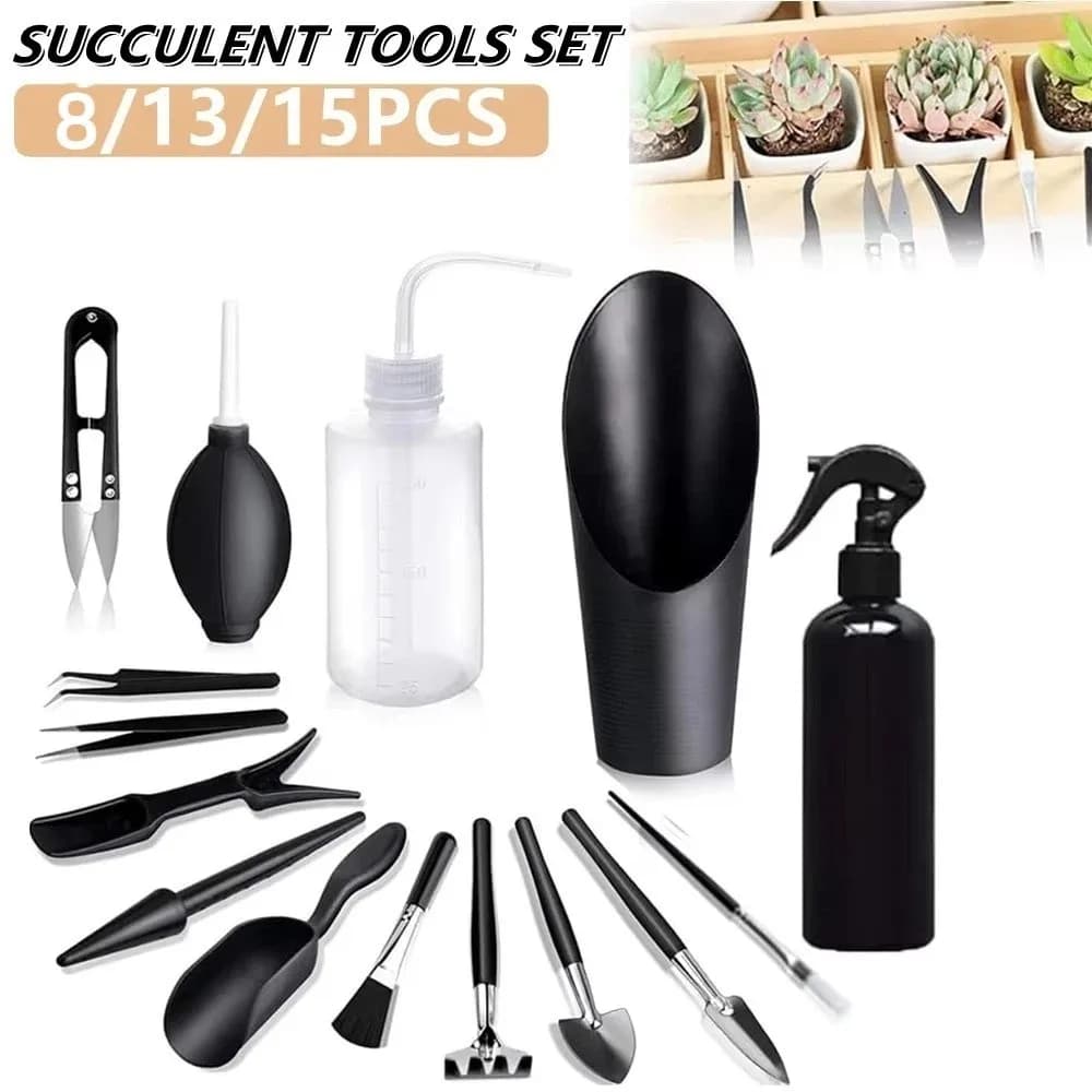 Stainless Steel Gardening Kit with Waterproof Mat, Power Supplies, Multifunctional Bonsai Tools Set with Ergonomic Handle