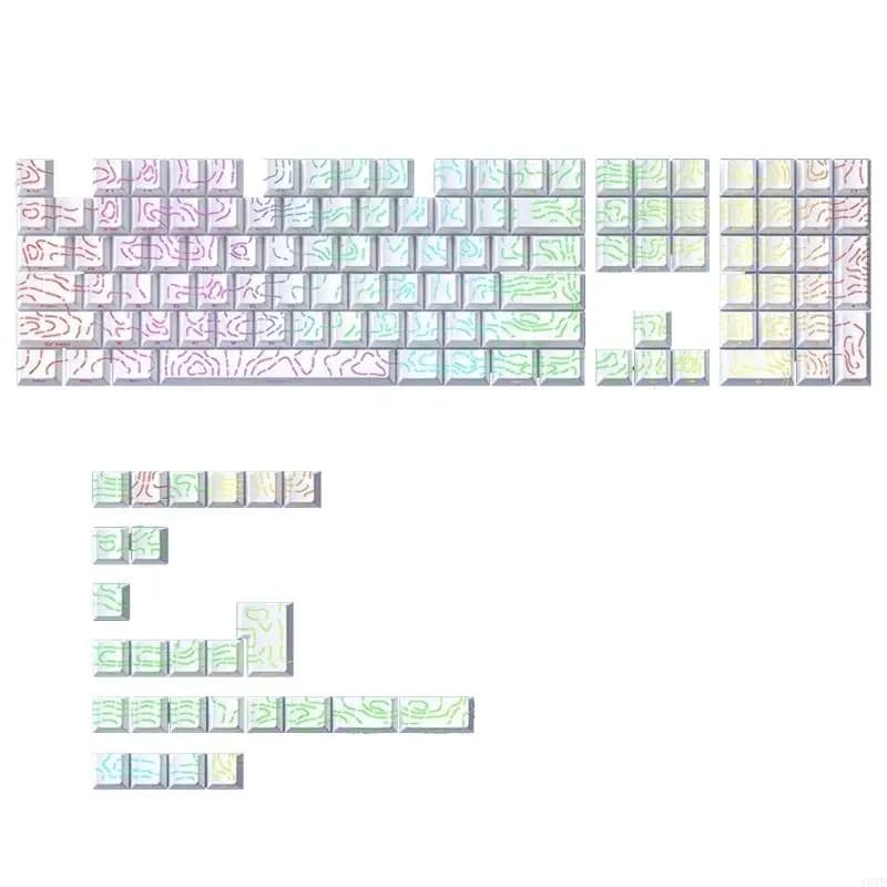 Contour4.0 Side Printed Keycap 133-Key Keycaps for 61 64 68 75 84 Mechanical Keyboards Heat Sublimation