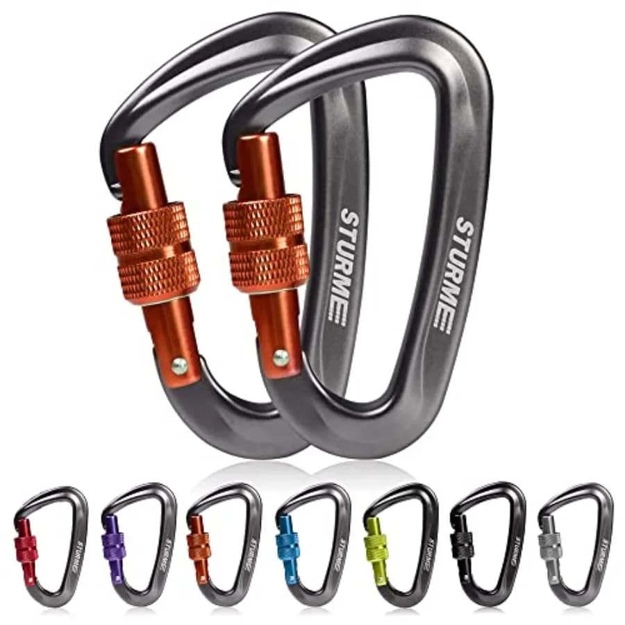 Moschettoni di sicurezza resistenti 12kN 2697 S per campeggio all'aperto, escursionismo, fissaggio animali domestici, amaca, guinzaglio e pettorina per cani