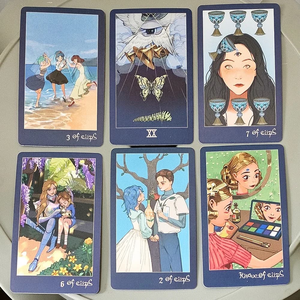 The Other Islands Tarot Deck 10.3*6cm, 78 Pcs Tarot Cards Beautiful Illustrations - Fantasy Art Tarot Deck