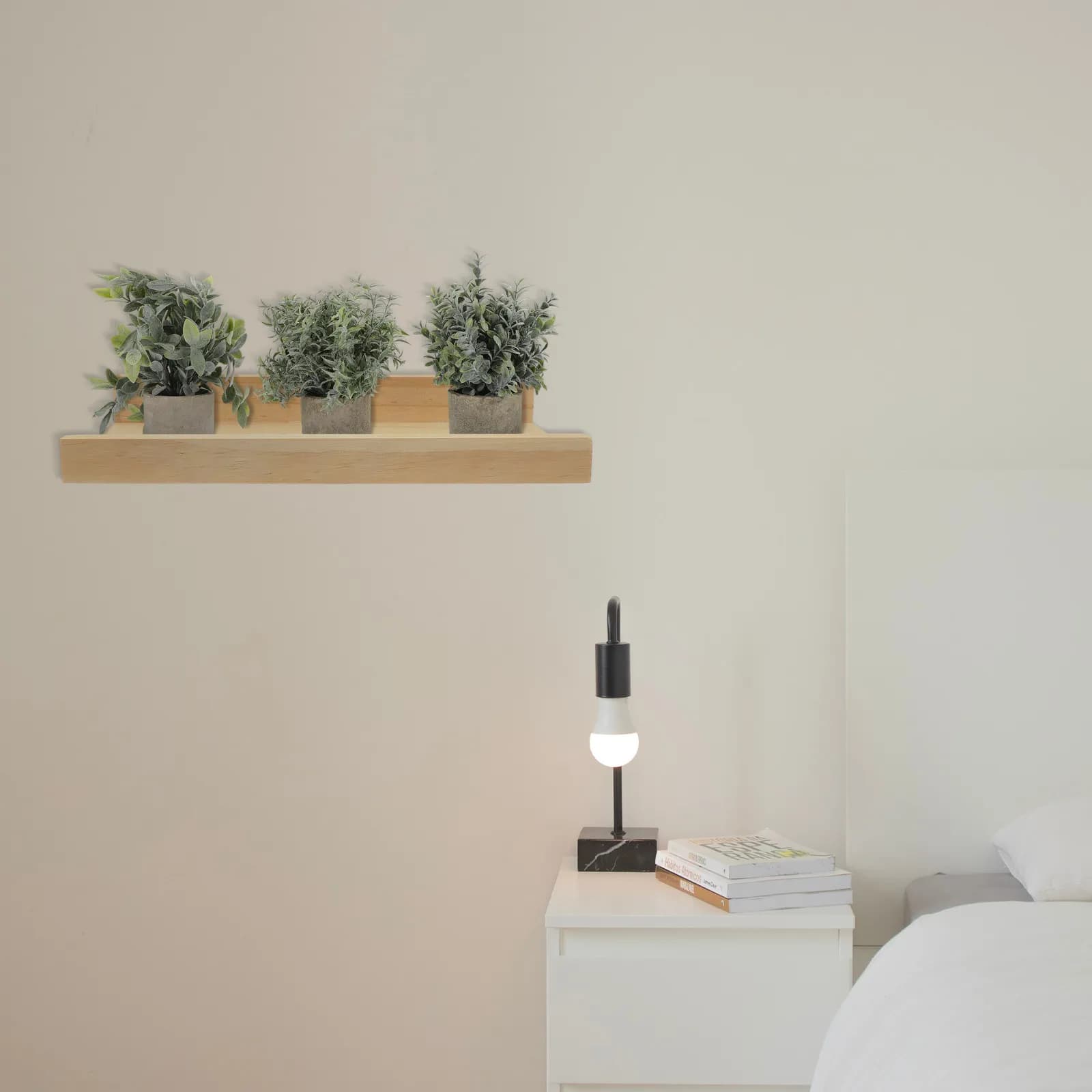 Household Wooden Wall Shelf Floating Small Storage Rack Bedroom Bathroom Display Organizer Nordic Style Floating Storage Holder