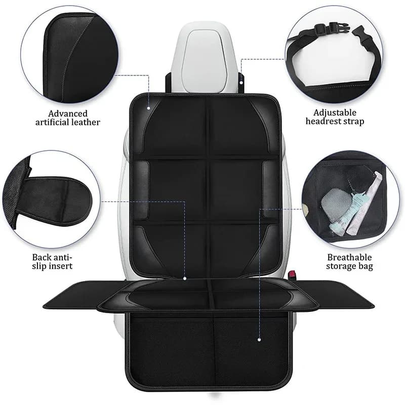 Tesla Model 3 Y cushion, back seat protection for children and girls, Oxford PU leather cushion, protective mat, accessories.