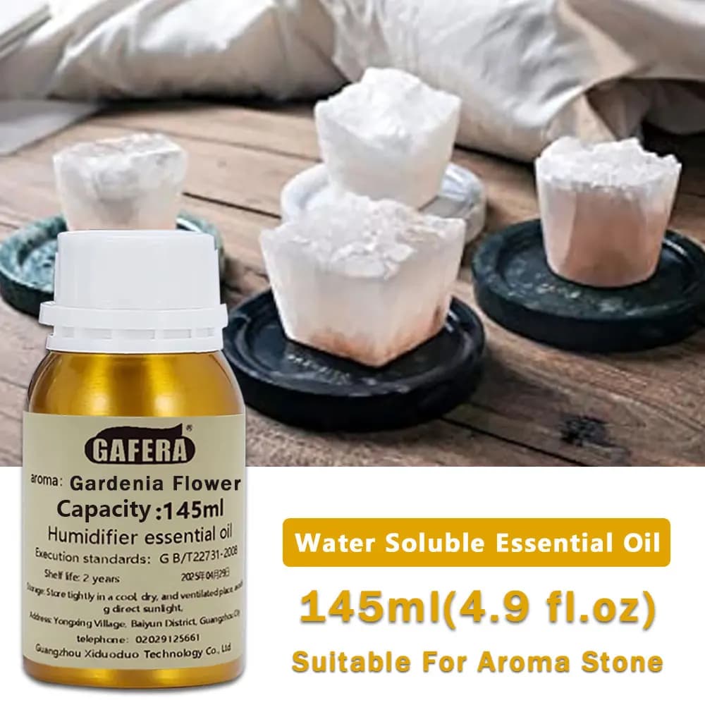 Oli Essenziali GAFERA 145ml (4.9 fl.oz) Gardenia/Lime Basil e Agrumi/Black Opium - Per Pietre Aromatiche, Umidificatori e Diffusori in Legno