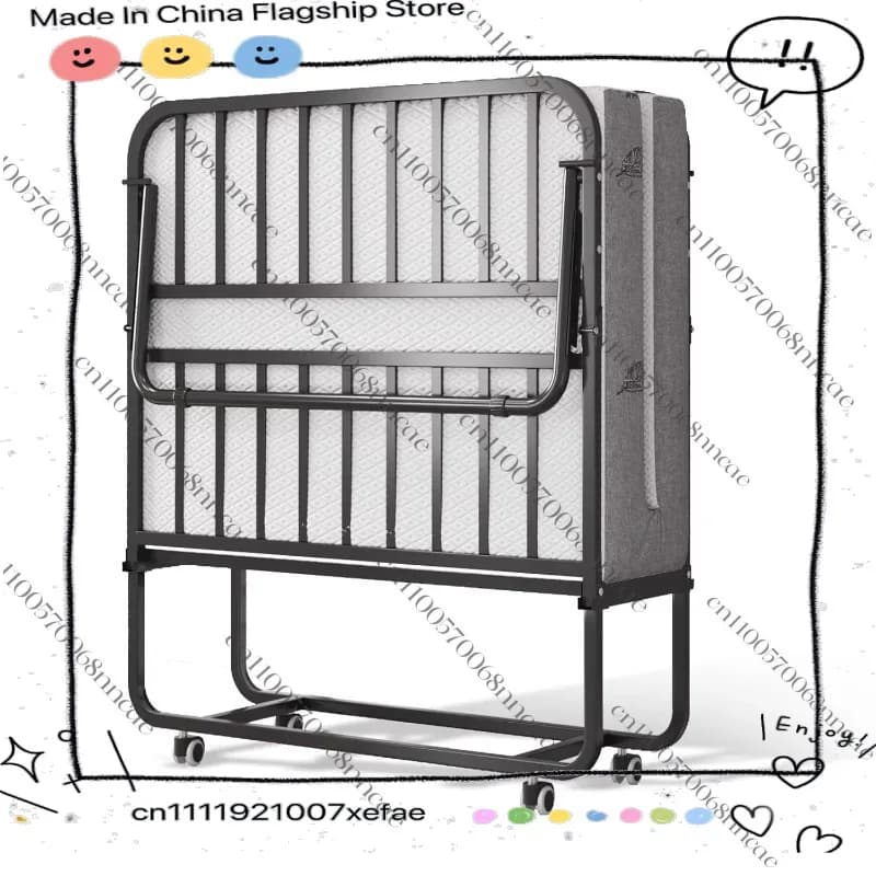 【Articolo di Tendenza】Letto Pieghevole Deluxe 75"×46" con Materasso in Memory Foam da 5 Pollici su Ruote per Facile Conservazione, Personalizzabile