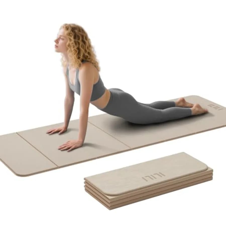 ILILI 71x24x0.3" Yoga Mat for Fitness, Gym, Pilates, Stretching, Waterproof, Lightweight 2lb, Blue