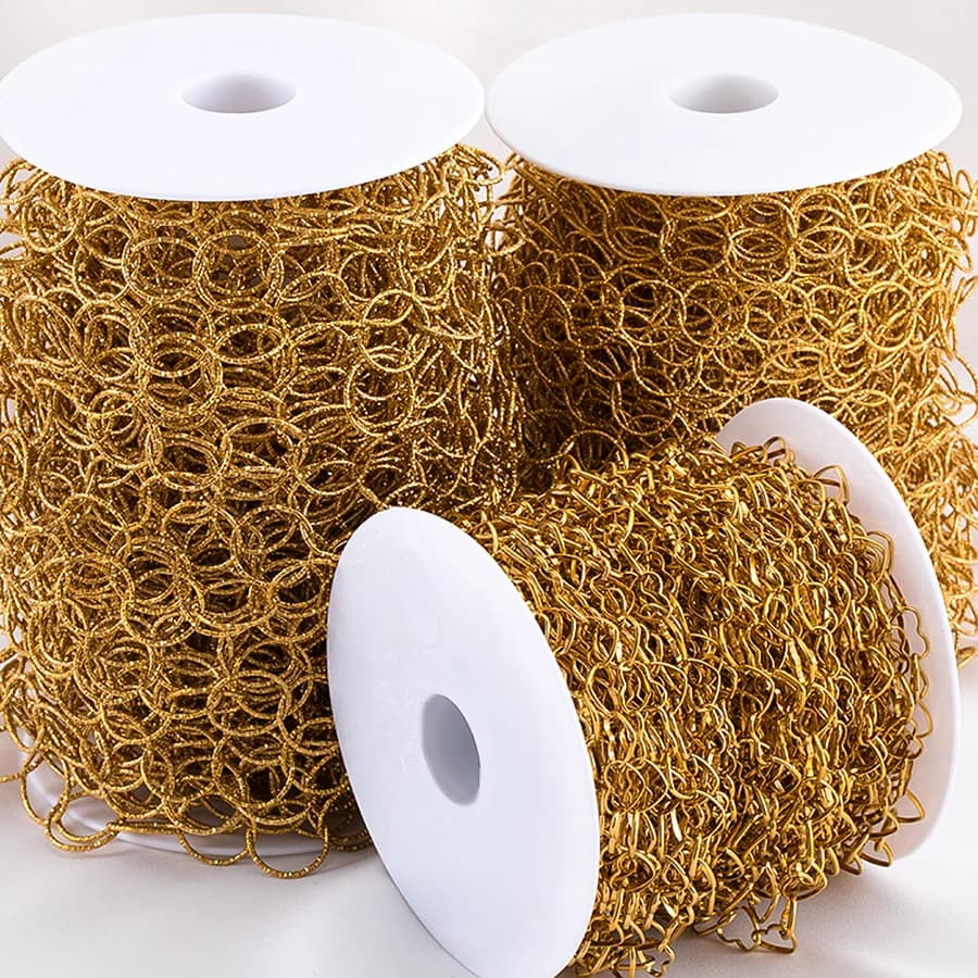 1 metro geometria in acciaio inossidabile cava 14mm 16mm catena rotonda smerigliata catena a forma di cuore collana fai da te braccialetto catene forniture all'ingrosso