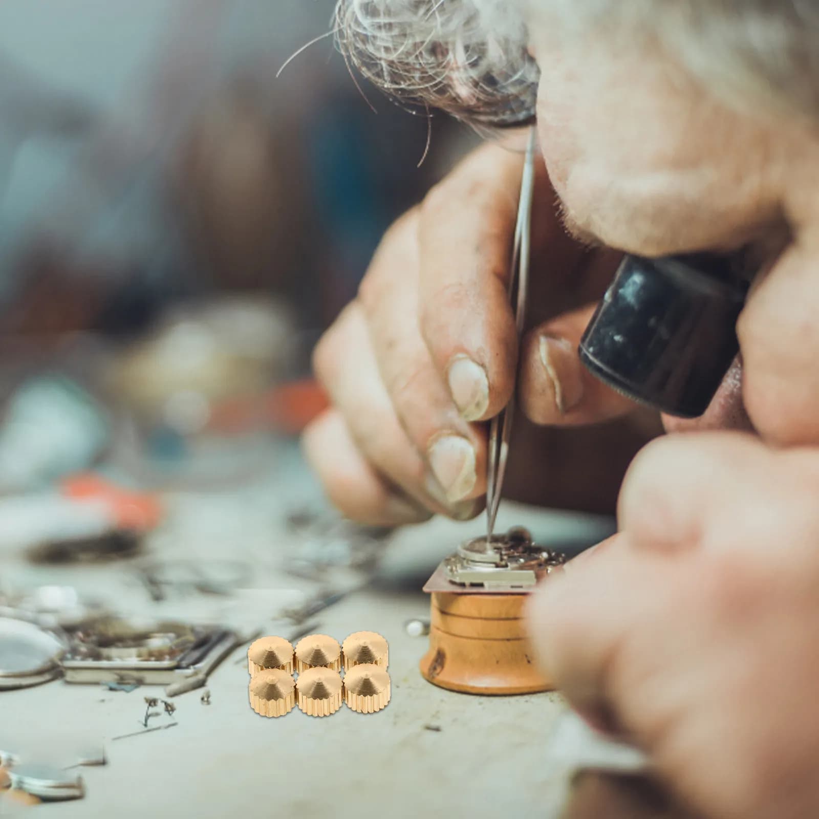 Kit di 20 Dadi di Fissaggio per Movimenti di Orologi, Parti di Riparazione Robuste in Metallo per Orologi da Parete al Quarzo Fai-da-Te