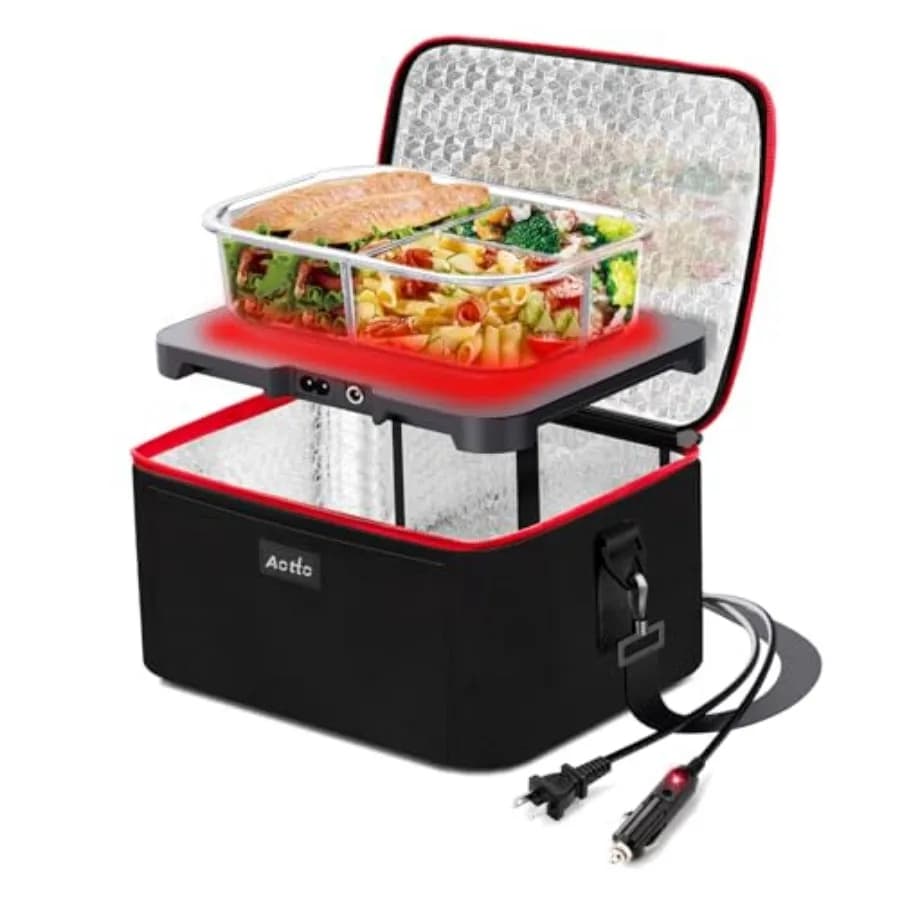 Scaldavivande Elettrico Portatile - 12V/24V/110V 3-in-1 per Auto - Contenitore Termico per Adulti - Cuoce e Riscalda