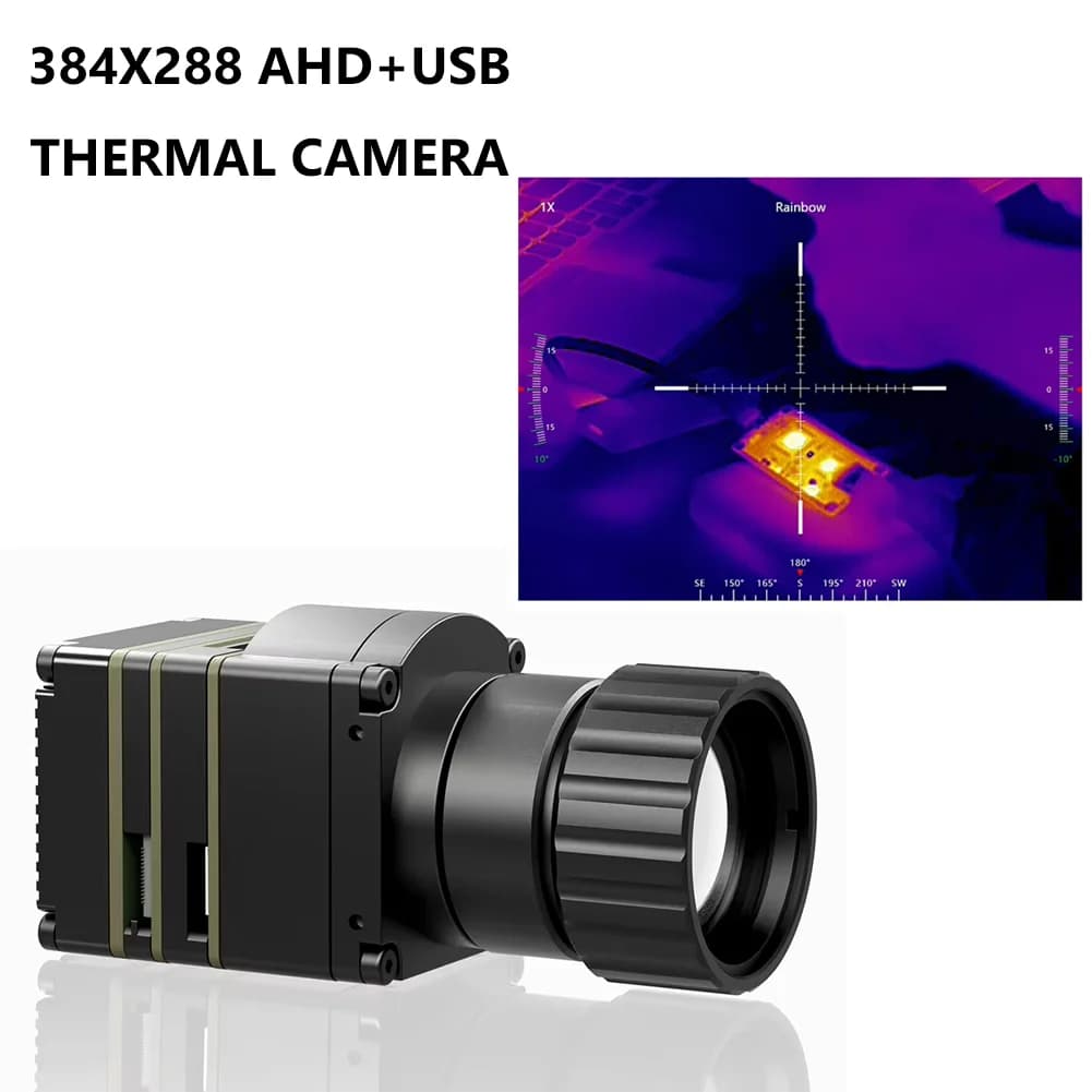 Telecamera Termica Industriale a Infrarossi Non Raffreddata 384x288 con Uscita AHD+USB, Monitoraggio di Sicurezza Simultaneo, Soluzione ASIC, A1T-AHD