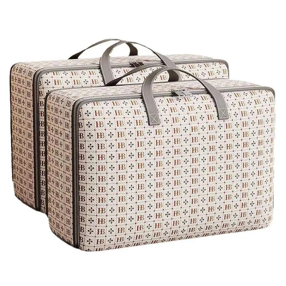 Extra Large Capacity Quilt Storage Bag Dust Prevention Moisture-proof Clothes Storage Bins Zippered Closet Zipper Bags