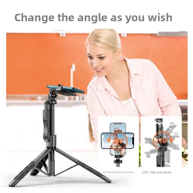 Telecomando Bluetooth multifunzionale streaming live L16 selfie stick treppiede supporto per telefono selfie stick anti-shake estensibile