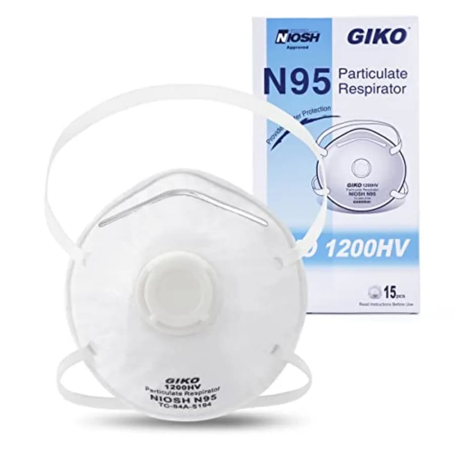 N95 Respirator Masks - 15Pcs NIOSH Certified Safety Masks Cup Particulate Respirator Mask with Breathing Valve for Adult, Men,