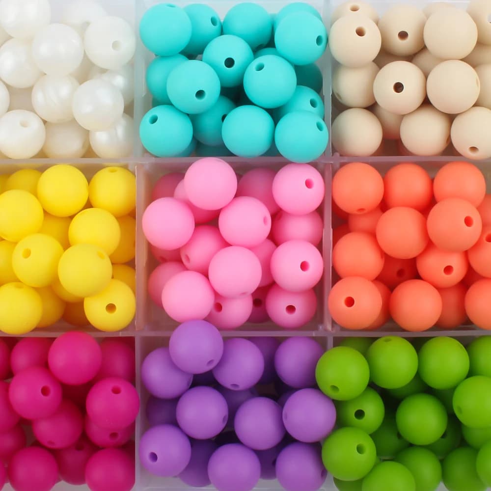 20/50/100 pz Perline di Silicone 12 MILLIMETRI Rotonda Branelli Focale Allentati Per La Produzione di Gioielli FAI DA TE Collana di Perline Penna Portachiavi accessori