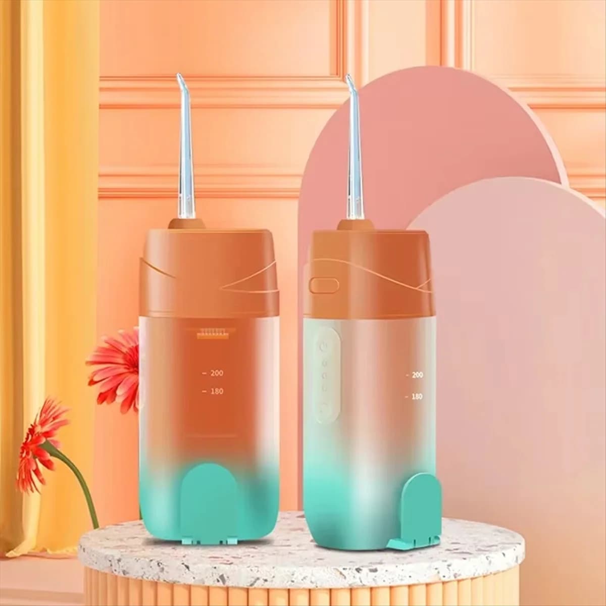 ABXHH Portable oral sprinkler, Oral sprinkler with waterjet technology for effective teeth whitening and mouth cleaning