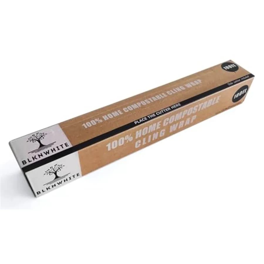 Certified Compostable Cling Wrap with Slide Cutter - 12" Wide x. ASTM 6400 Certified Cling Wrap. Great Alternative to Beeswax W