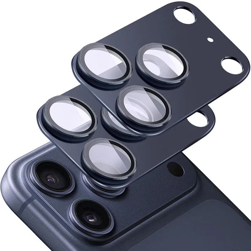 Copertura dello schermo della fotocamera posteriore in vetro temperato in metallo per iPhone 17 Pro Max 17Pro Protezione per obiettivo della fotocamera Forte adsorbimento Custodia-Friendly