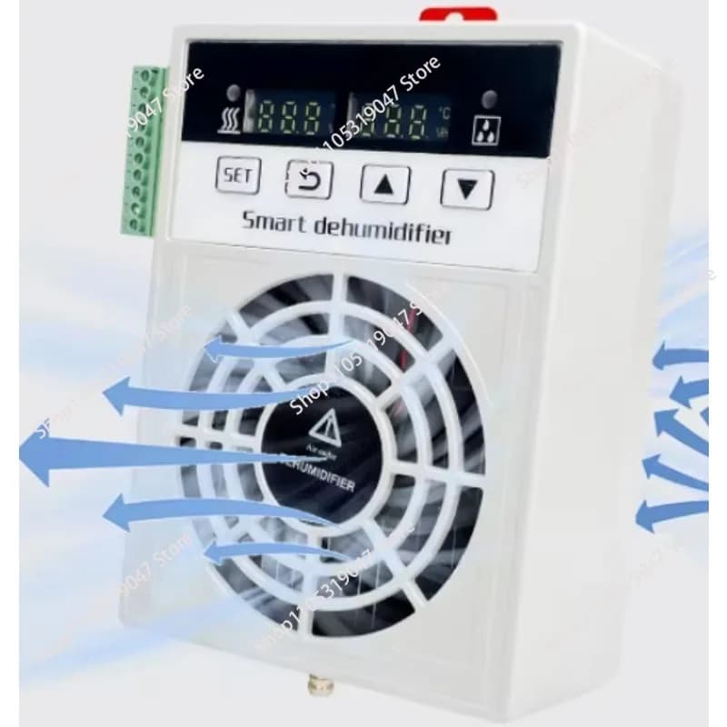 Dispositivo di Deumidificazione Intelligente per Armadi Elettrici ad Alta e Bassa Tensione 15W, Deumidificatore con Display Digitale per Armadietti