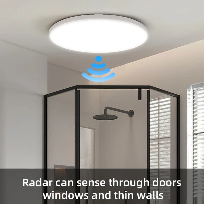 Luce di induzione plafoniera a LED sensore di movimento automatico Radar Garage soffitta porta corridoio anteriore luce a infrarossi umana lampada da camera intelligente