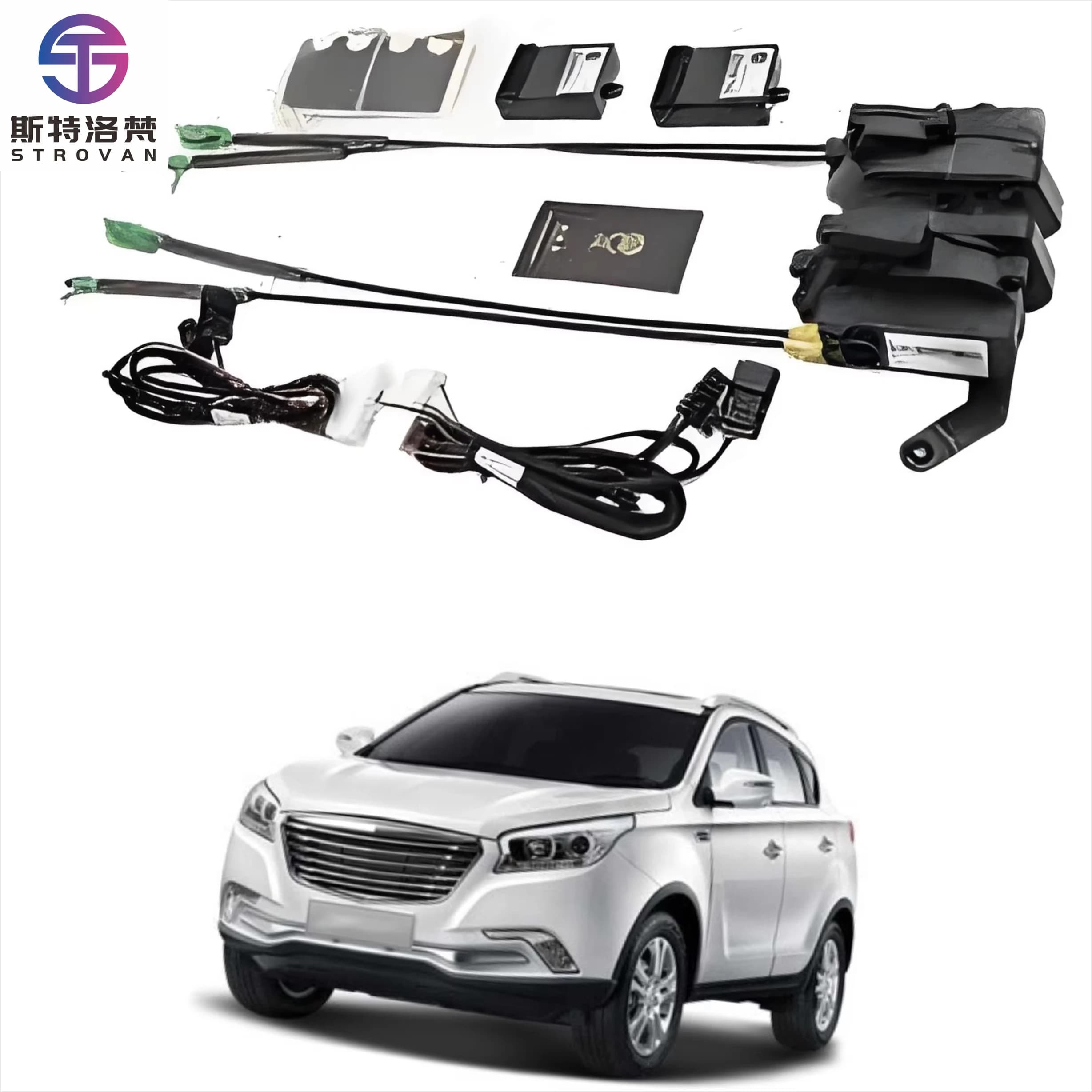 Porte elettriche con chiusura ammortizzata Parti di aggiornamento per auto con serratura a vuoto Porta con chiusura delicata per Santa Fe 2016-2024