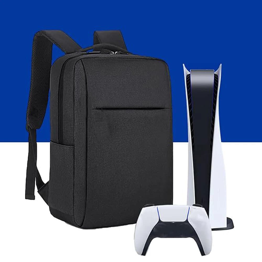 Zaino da viaggio per giochi per PS5, custodia protettiva per custodia compatibile con console PlayStation 5 per disco di gioco, nero
