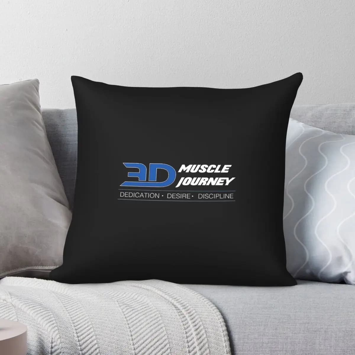 3D Muscle Journey Square Pillowcase Polyester Linen Velvet Printed Zip Decorative Pillow Case Sofa Cushion Cover Wholesale