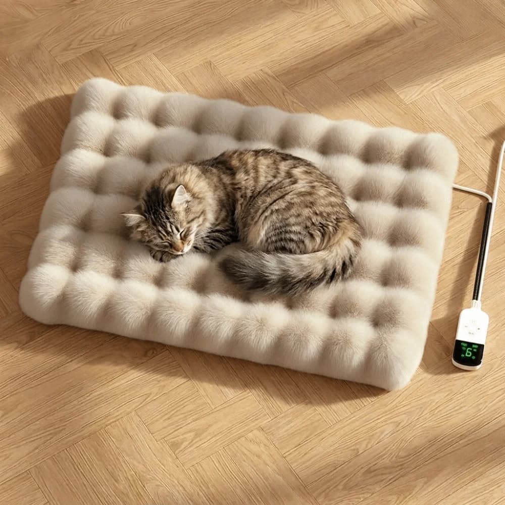 Soft Warm Pet Plush Electric Blanket Temperature Control Energy Saving Cat Heating Pad Non-slip Thickened Dog Electric Mattress