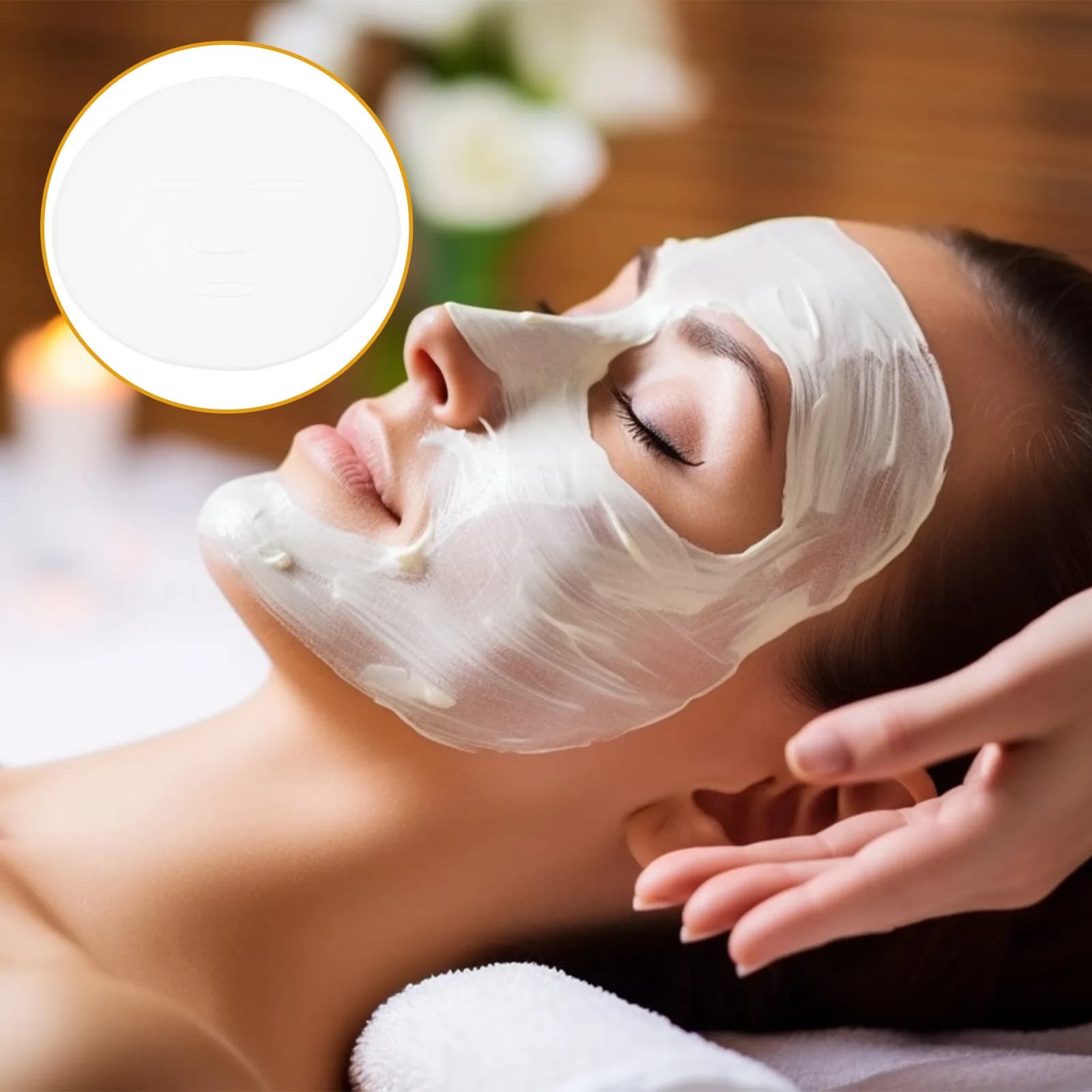 2 Pcs Face Mask Skin Care Beauty Tool Silicone Tray Collagen Facial Plate Plates Bowl