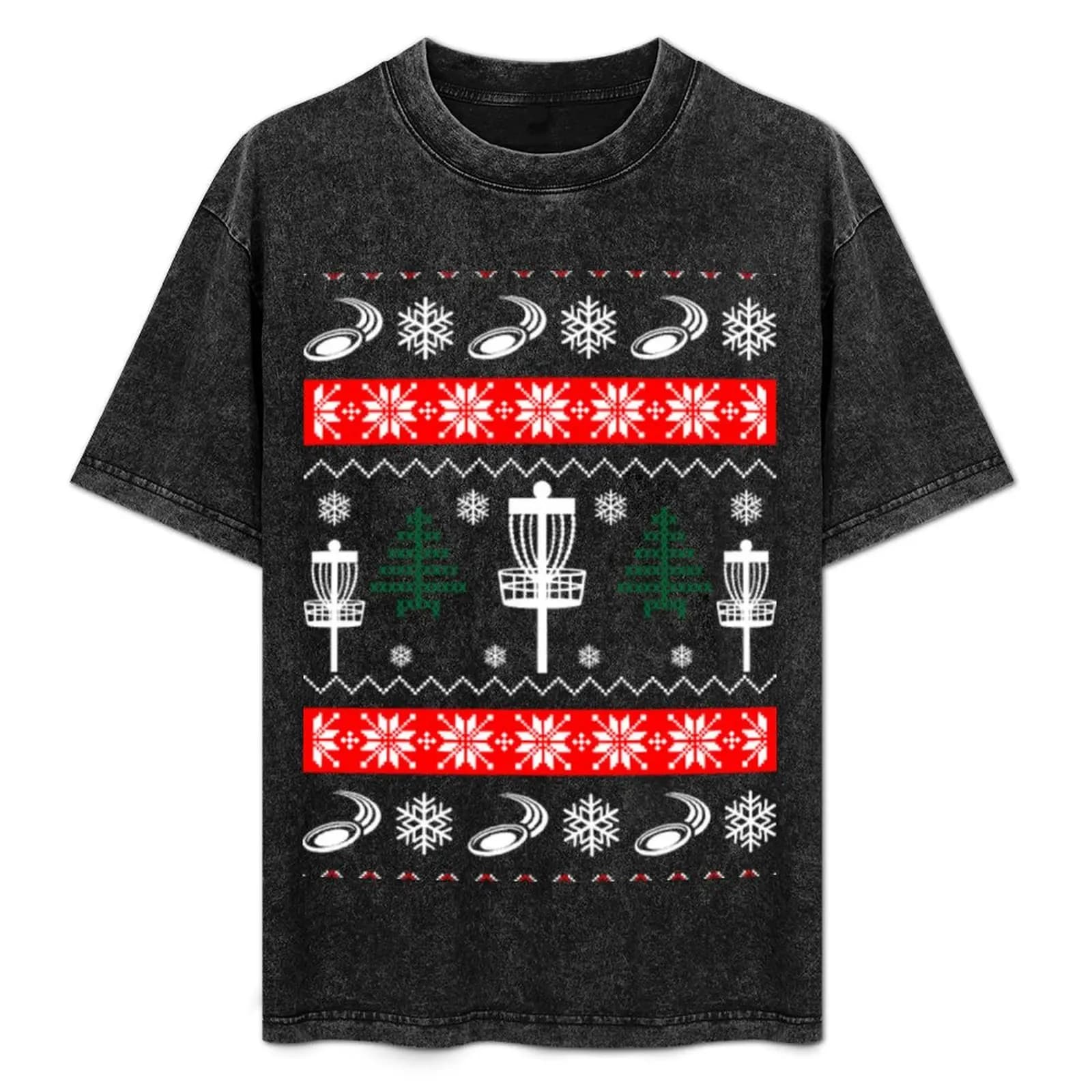 Maglione natalizio divertente Merry Disc Golf Ugly Christmas Sweater, T-shirt divertente, taglia grande, top leggero
