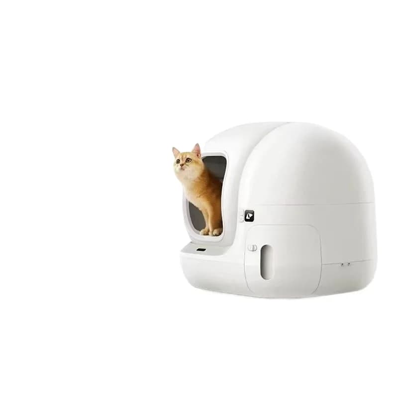 Toilette Intelligente per Gatti, Lettiera Completamente Automatica, Prodotto per Gatti Elettrico Semi-chiuso di Grandi Dimensioni