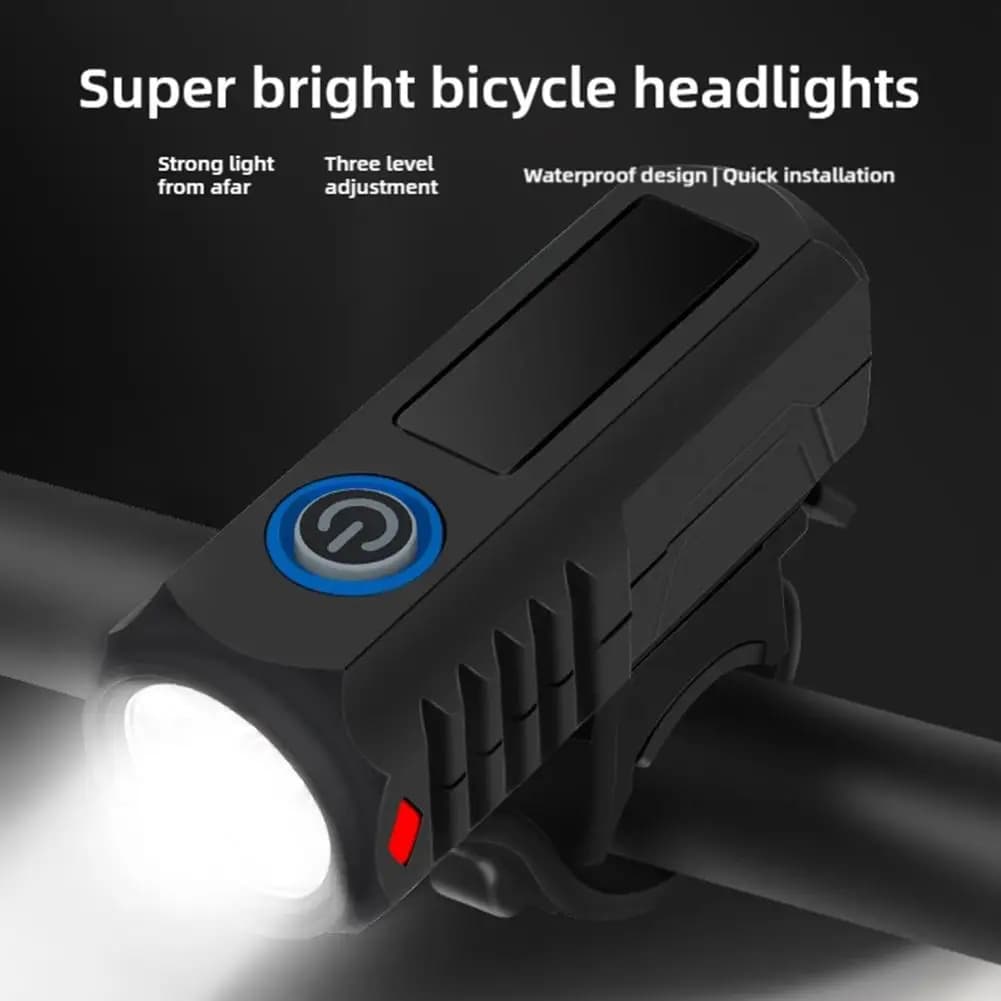 Bicycle Headlight MTB Rechargeable USB Type C Outdoor Cycling Long-Term Warning Lights Flashlight for Light Bike Light