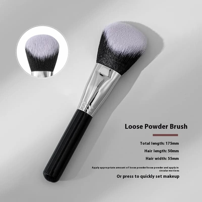 Single soft bristles brush for foundation, eye shadow, dust and concealer application, portable makeup tool