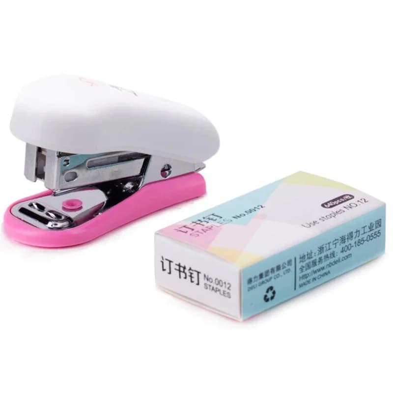 Simpatico cartone animato Mini cucitrice Set Accessori scolastici Cancelleria portatile per libreria Forniture per ufficio scolastico Cancelleria Kawaii