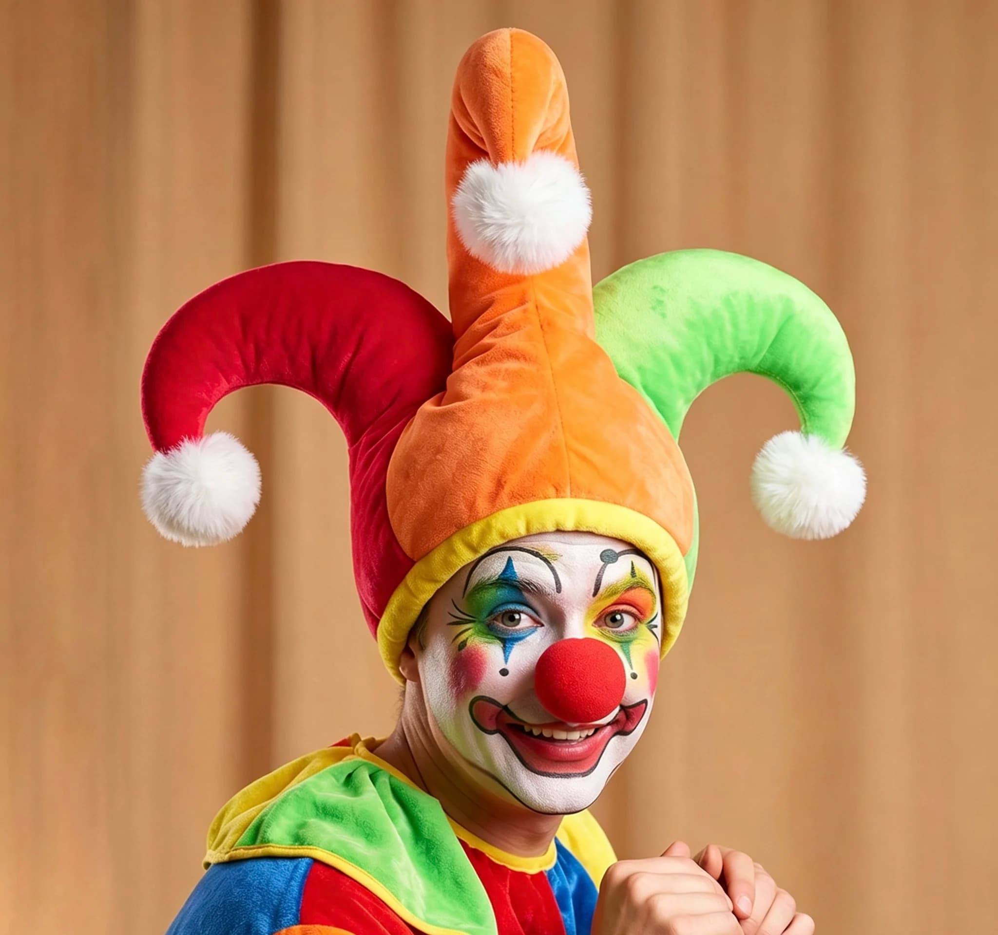 Happy Halloween Cosplay Hat Joker Cap Adult Party Gifts Props Accessory Amzing Fuuny Colorful Clown Dress Up