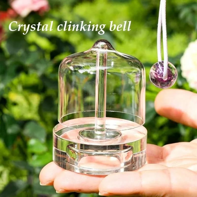 Mini Crystal Bell Meditation Yoga Handheld Singing Bowl Sound Healing Double-headed Sound Bowl Decoration Percussion Instruments