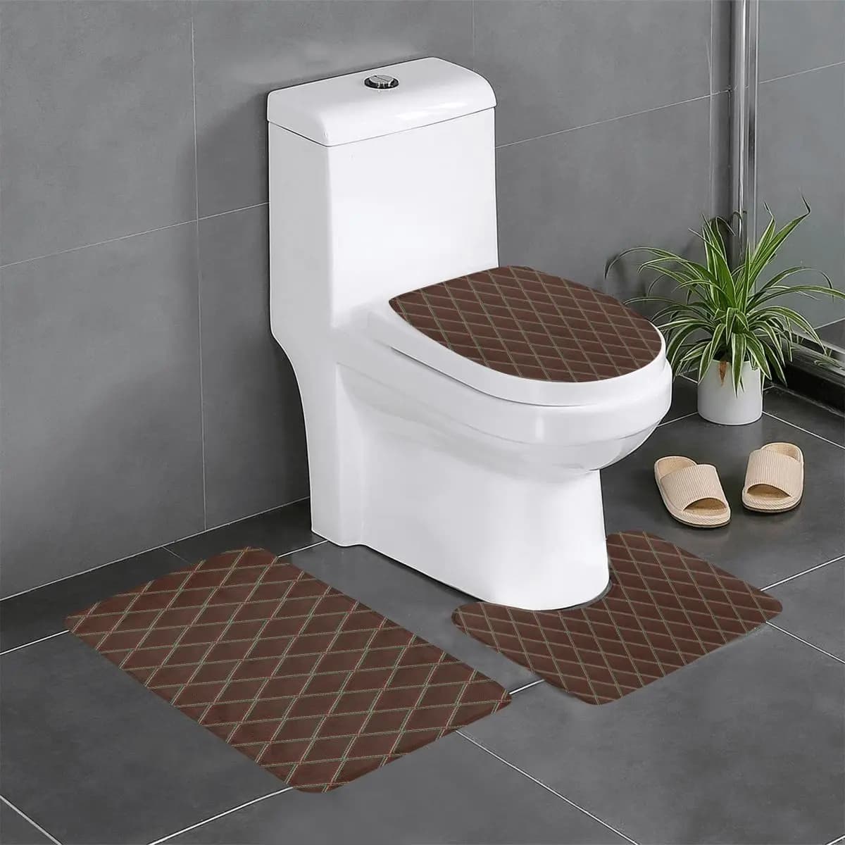 Vox AC30 Amplifier 3 Pcs Bath Mat Bathroom Set Toilet Lid Cover Home Decor Non-Slip Carpet Floor Rug