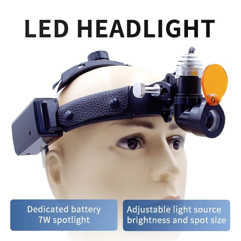 7W Dental Surgical LED Headlight Focusing Brightness Ajustable Headlamp for Lab ENT Tattoo medical dental Dentistry Tools