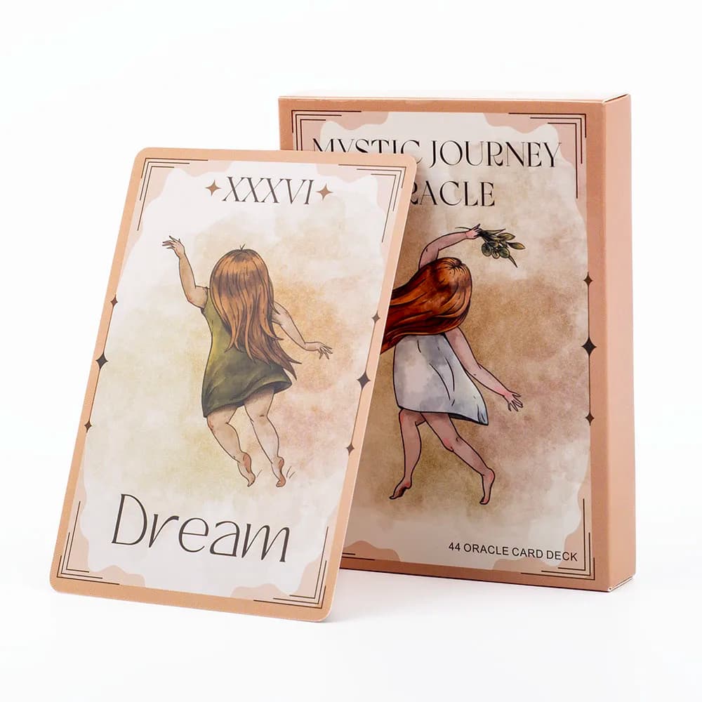 Mystic Journey Oracle gioco da tavolo per la divinazione spirituale 44 carte Mystic Fortune Deck 10.3x7.3cm ideale per principianti