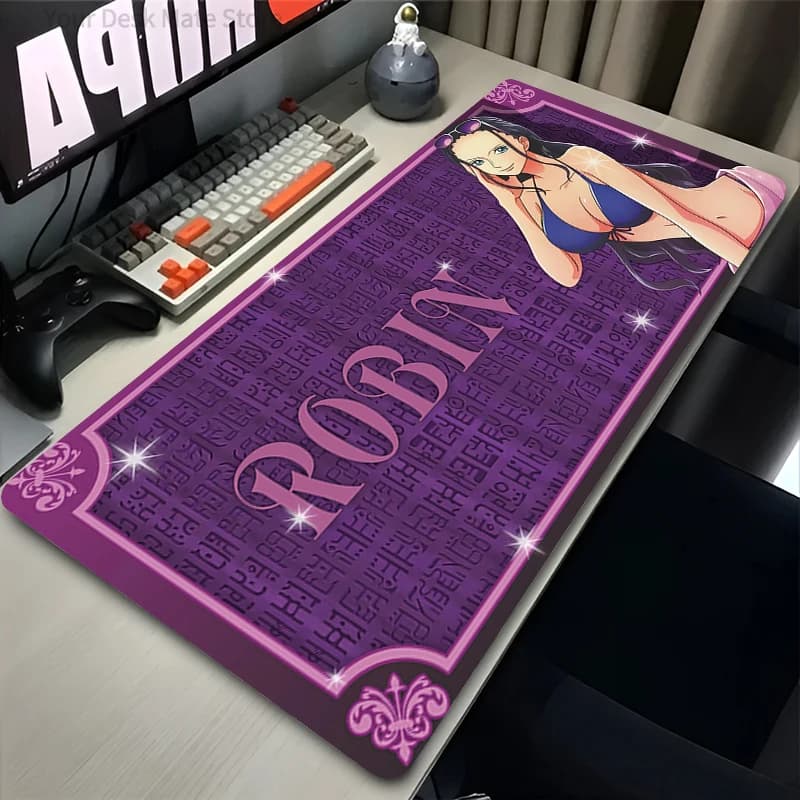 Tappetino per mouse da gioco extra grande O-one P-piece Nico Robin Computer Gamer xxl Tappetino per tastiera per laptop Tappetino per mouse Tappetino per tastiera in gomma antiscivolo