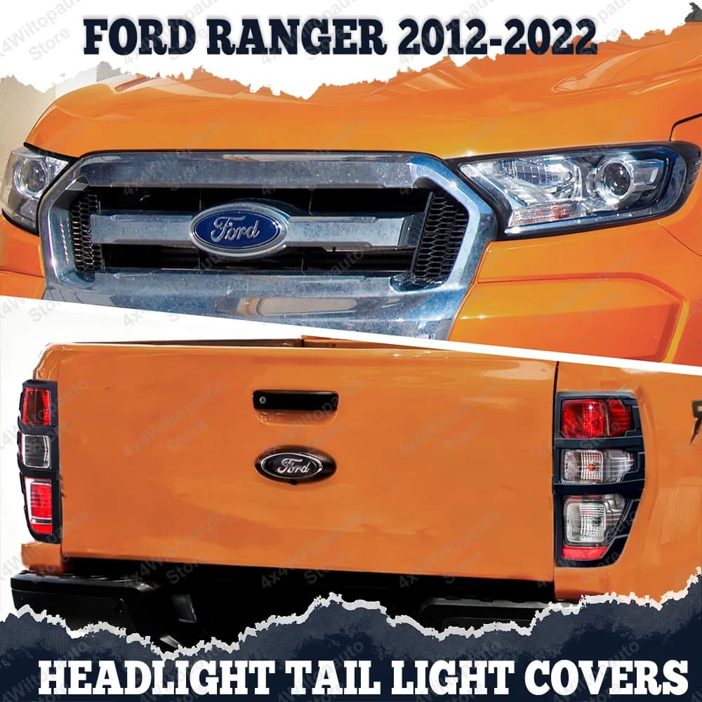 Cappe della lampada posteriore Copertura della luce della testa Copertura delle luci posteriori per Ford Ranger 2012-2022 Wildtrak XLT XL Per Ford Ranger Raptor Copertura della lampada